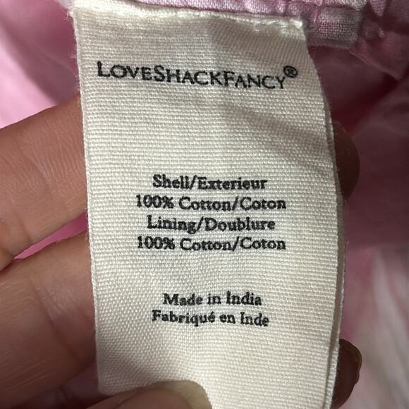 Nutmeg Dress LoveShackFancy floral pink mini dress size 8 - Picture 5 of 11